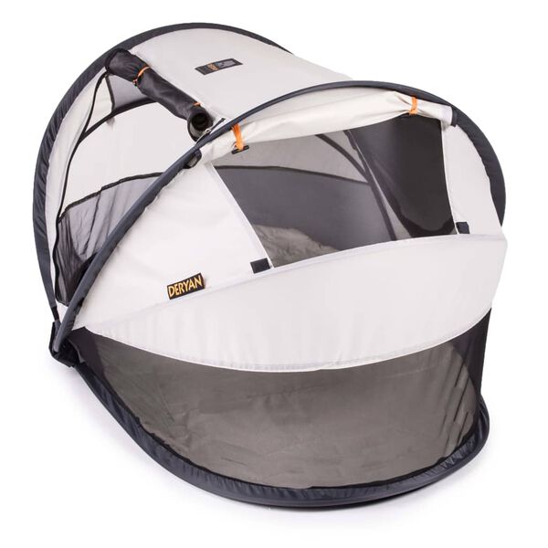 DERYAN Išskleidžiama kelioninė vaikiška lovytė Peuter Luxe, kreminė