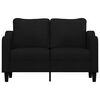 vidaXL Dvivietė sofa, juodos spalvos, 120cm, audinys