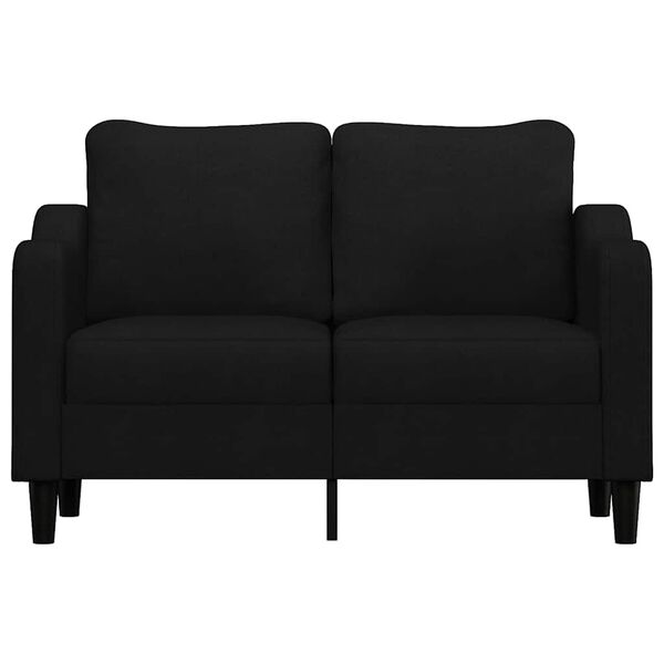 vidaXL Dvivietė sofa, juodos spalvos, 120cm, audinys