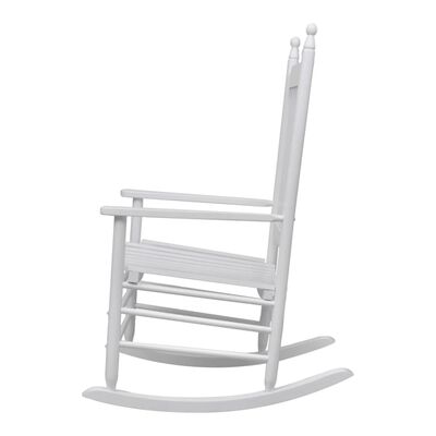 vidaXL Supama kėdė su išlenkta sėdyne, balta, medinė