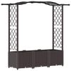 vidaXL Pakeltas lovas su trelėmis ir stogu Ruda 164 x 40 x 138 cm PP