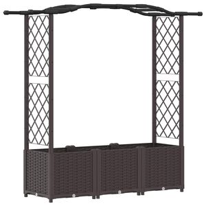vidaXL Pakeltas lovas su trelėmis ir stogu Ruda 164 x 40 x 138 cm PP