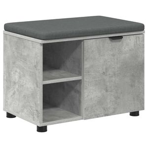 vidaXL Koridoriaus suolas su pagalve Betono Pilka 60 x 38 x 46 cm
