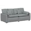 vidaXL Modulinė sofa su pagalvėlėmis, &scaron;viesiai pilka
