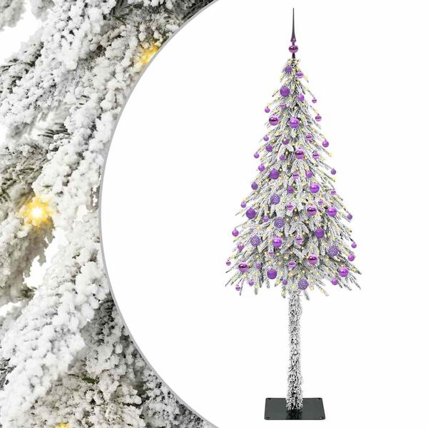 vidaXL Kalėdų eglutė su 300 LED s stovu Balta 180 cm PE ir Plienas