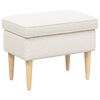 vidaXL Pėdų staliukas Kreminė 55 x 35 x 41 cm Boucl&eacute;