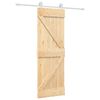 vidaXL Slankios durys Natūrali ir Balta 70 x 210 cm