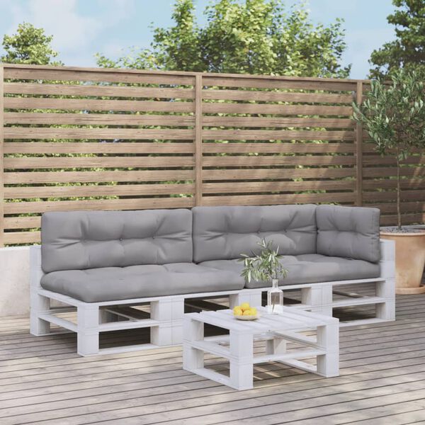 vidaXL Palečių pagalvėlės, 5vnt., pilkos spalvos, audinys