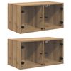 vidaXL Sieniniai baldai 2 vnt. 68 x 37 x 35 cm Apdirbta mediena
