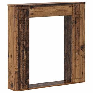 vidaXL Židinio rėmas Sendintos medienos 100 x 20 x 100 cm