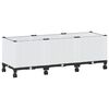 vidaXL Sodo puodynė su ratukais Balta 120 x 40 x 48 cm PP