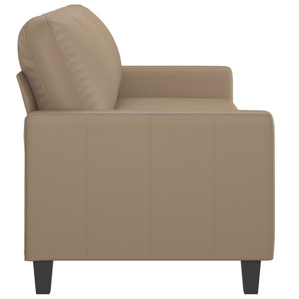 vidaXL Trivietė sofa, kapučino spalvos, 180cm, dirbtinė oda