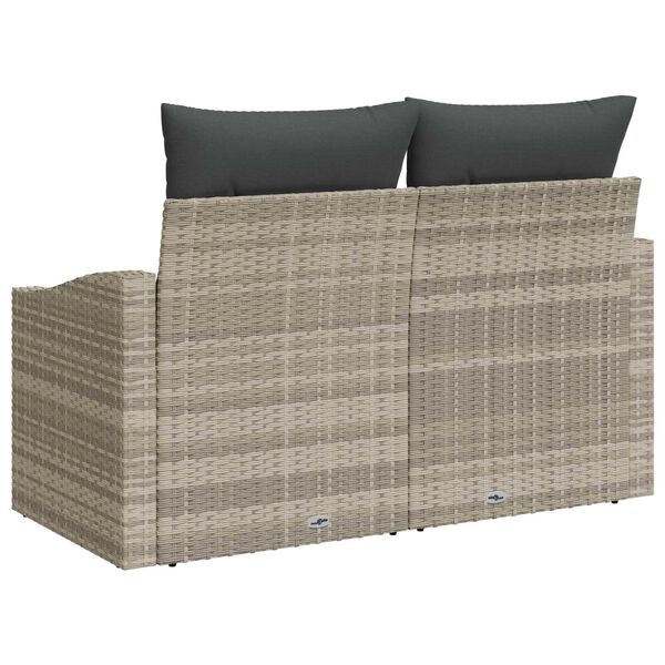 vidaXL Sodo sofa su pagalve 123 x 62 x 69 cm poliratanas