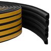 vidaXL Savipolimerinis langų sandariklis Juoda 9 x 6 mm 100 m