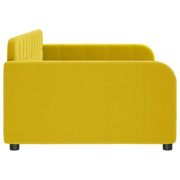 vidaXL Sofa, geltonos spalvos, 100x200cm, aksomas