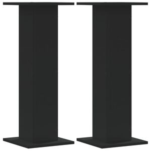 vidaXL Garsiakalbių stovai, 2vnt., juodi, 30x30x80cm, apdirbta mediena
