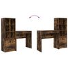 vidaXL Stalas su stalčių 2 pcs Rūkyta ąžuolas