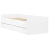 vidaXL Lovos rėmas su stalčiais, baltos spalvos, 90x190cm