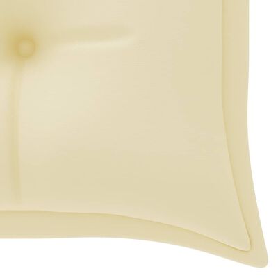 vidaXL Batavia suoliukas su kremine pagalvėle, 150cm, tikmedis