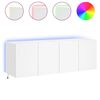 vidaXL Sieninės TV spintelės su LED, 2vnt., baltos, 60x35x41cm