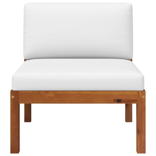 vidaXL 3 dalių sodo poilsio baldų komplektas su pagalvėlėmis, akacijos mediena ir virvė