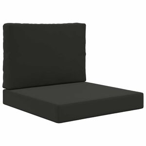 vidaXL Lauko sofa pagalvėlė 2 pcs Juodas Poliesteris