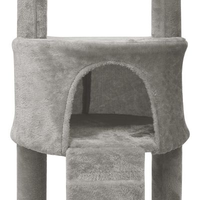 vidaXL Draskyklė katėms iki lubų, pilkos spalvos, 220-240cm