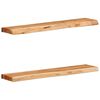 vidaXL Sieninės lentynos, 2vnt., 80x20x3,5cm, akacijos masyvas
