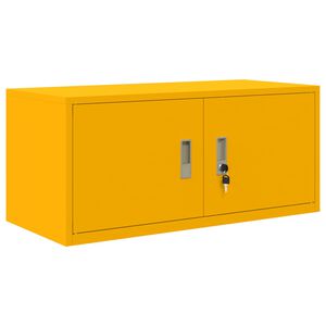vidaXL Oppbevaringsskap Garučių geltona 90 x 40 x 40 cm Plienas