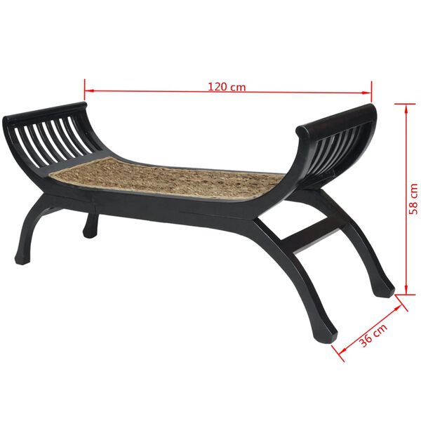 vidaXL suoliukas, abaka, rudos spalvos