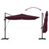vidaXL Roma Parasol Raudona 286 x 285 x 270 cm