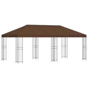 vidaXL Sodo Paviljonas 6 x 3 m Ruda Poliesteris ir plienas 190 gsm