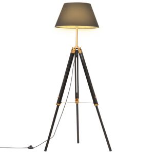 vidaXL Trikojis &scaron;viestuvas, juodas ir aukso, 141cm, tikmedžio masyvas