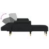 vidaXL L formos sofa-lova, juodos spalvos, 271x140x70cm, aksomas