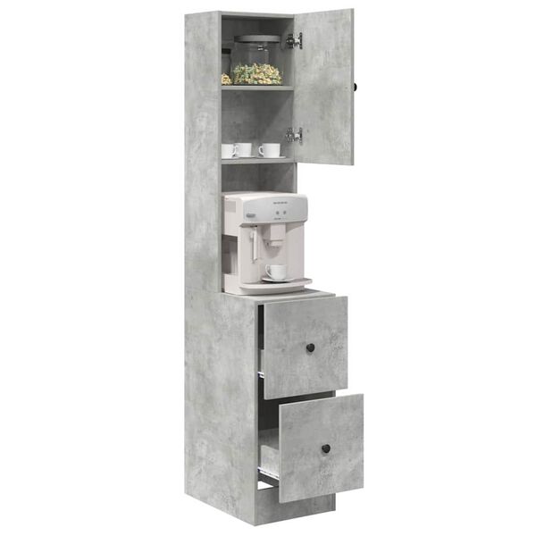 vidaXL Virtuvės spintelė Pilka 35 x 50 x 180 cm Apdirbta mediena