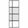 vidaXL Stumdomos durys, juodos, 76x205cm, grūdintas stiklas/aliuminis