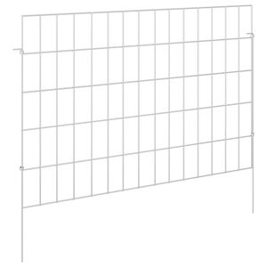 vidaXL Sodo tvora su kuoliukais 24 vnt. 75 x 50 cm Sidabrinė