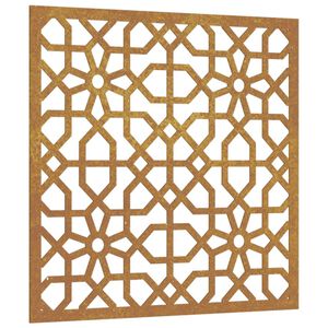 vidaXL Sodo sienos dekoracija, 55x55cm, corten plienas