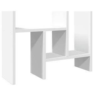 vidaXL Ra&scaron;omojo stalo lentyna, balta, 34,5x15,5x35,5cm, mediena
