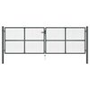 vidaXL Tinkliniai sodo vartai, cinkuotas plienas, 400x125 cm, pilki