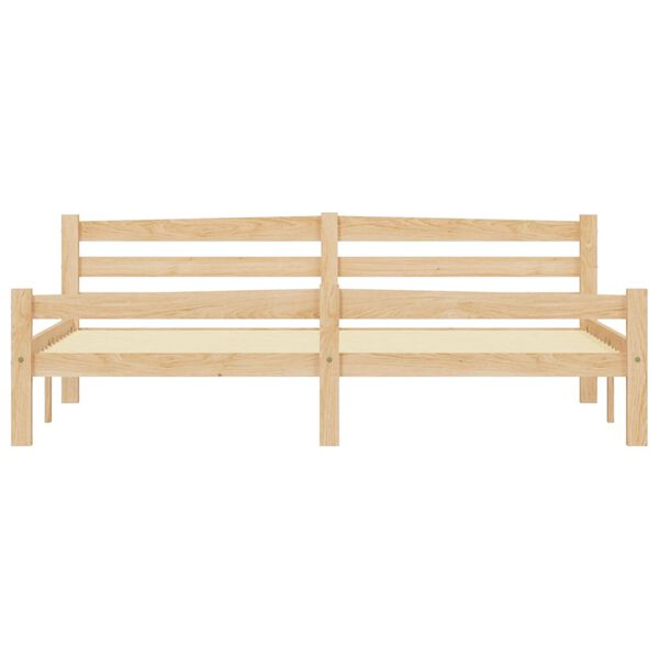 vidaXL Lovos rėmas su 2 stalčiais, 180x200cm, pu&scaron;ies medienos masyvas