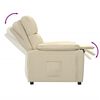 vidaXL Atlo&scaron;iamas krėslas, kreminės spalvos, audinys