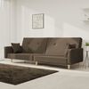 vidaXL Dvivietė sofa-lova su dvejomis pagalvėmis, taupe, audinys