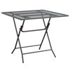 vidaXL Sodo stalas, antracito, 80x80x72cm, plėsto metalo tinklelis