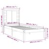 vidaXL Lovos rėmas, juodos spalvos, 100x200cm, pušies medienos masyvas