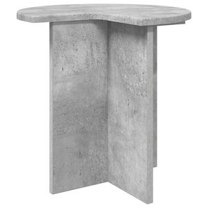vidaXL &Scaron;oninis stalas Betono pilka &Oslash; 39 x 38 cm Apdirbta mediena