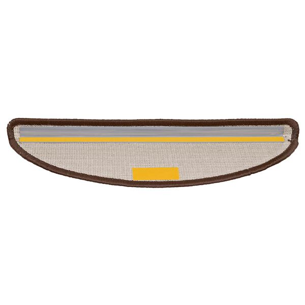 vidaXL Laiptų kilimėliai, 30 vnt., 56x17x3 cm, rudi, pusapvaliai