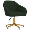 vidaXL Pasukamos valgomojo kėdės, 2vnt., tamsiai žalios, aksomas