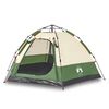 vidaXL Stovyklavimo palapinė, žalia, keturvietė, greito atleidimo
