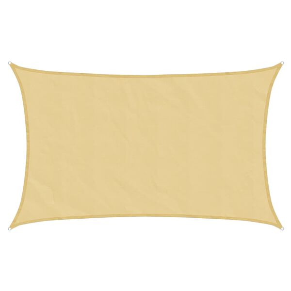 vidaXL Burė nuo saulės, smėlio, 8x5m, 100% oksfordo poliesteris